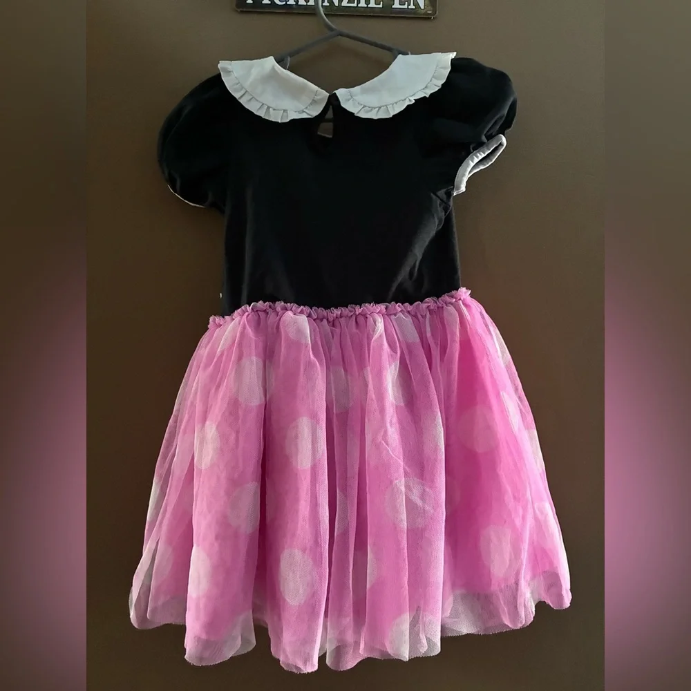 Disney Black and Pink Polka Dot Costume Dress